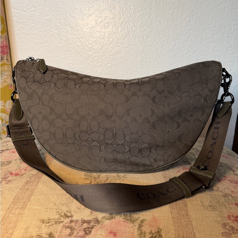 Coach Olive Green Hall Sling Bag 45